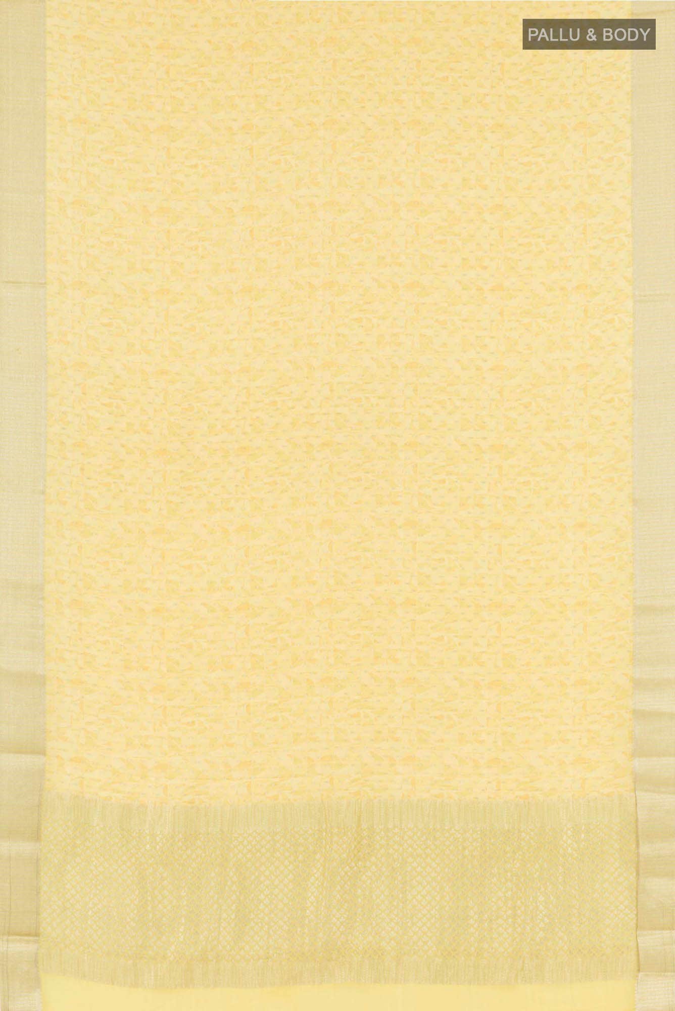 Yellow Crepe Saree