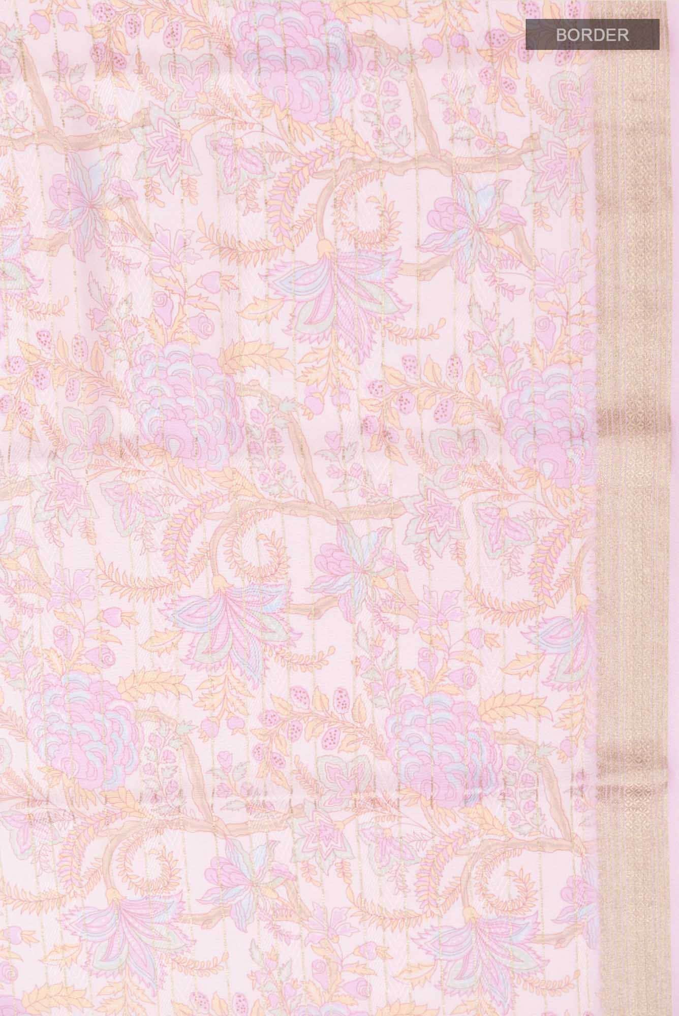 Coral Mysore Crepe Saree