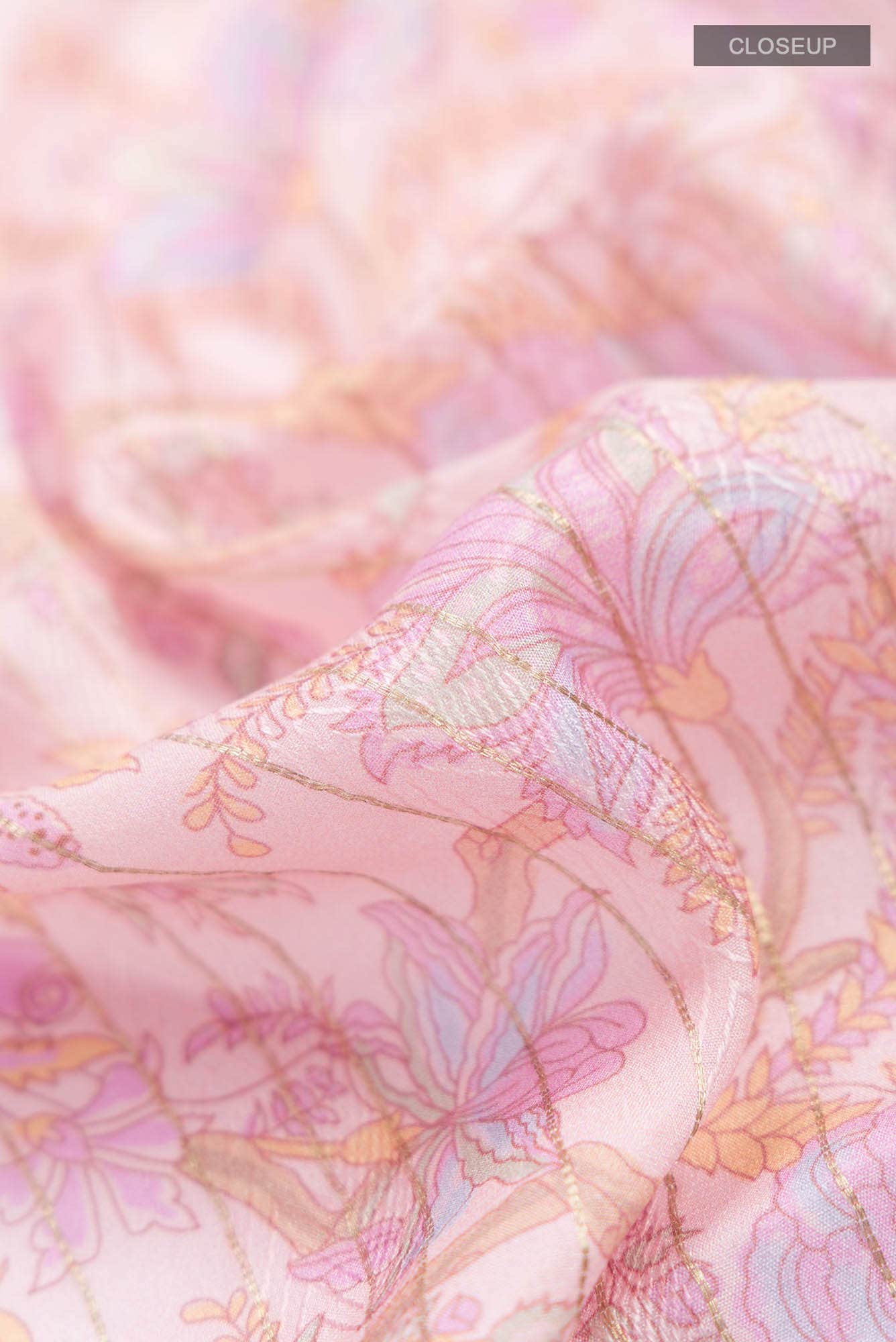Coral Mysore Crepe Saree