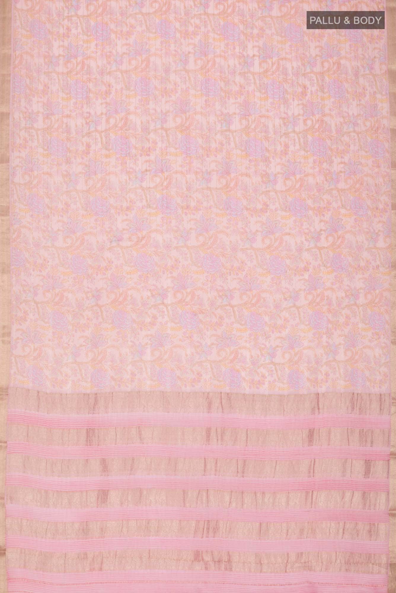 Coral Mysore Crepe Saree