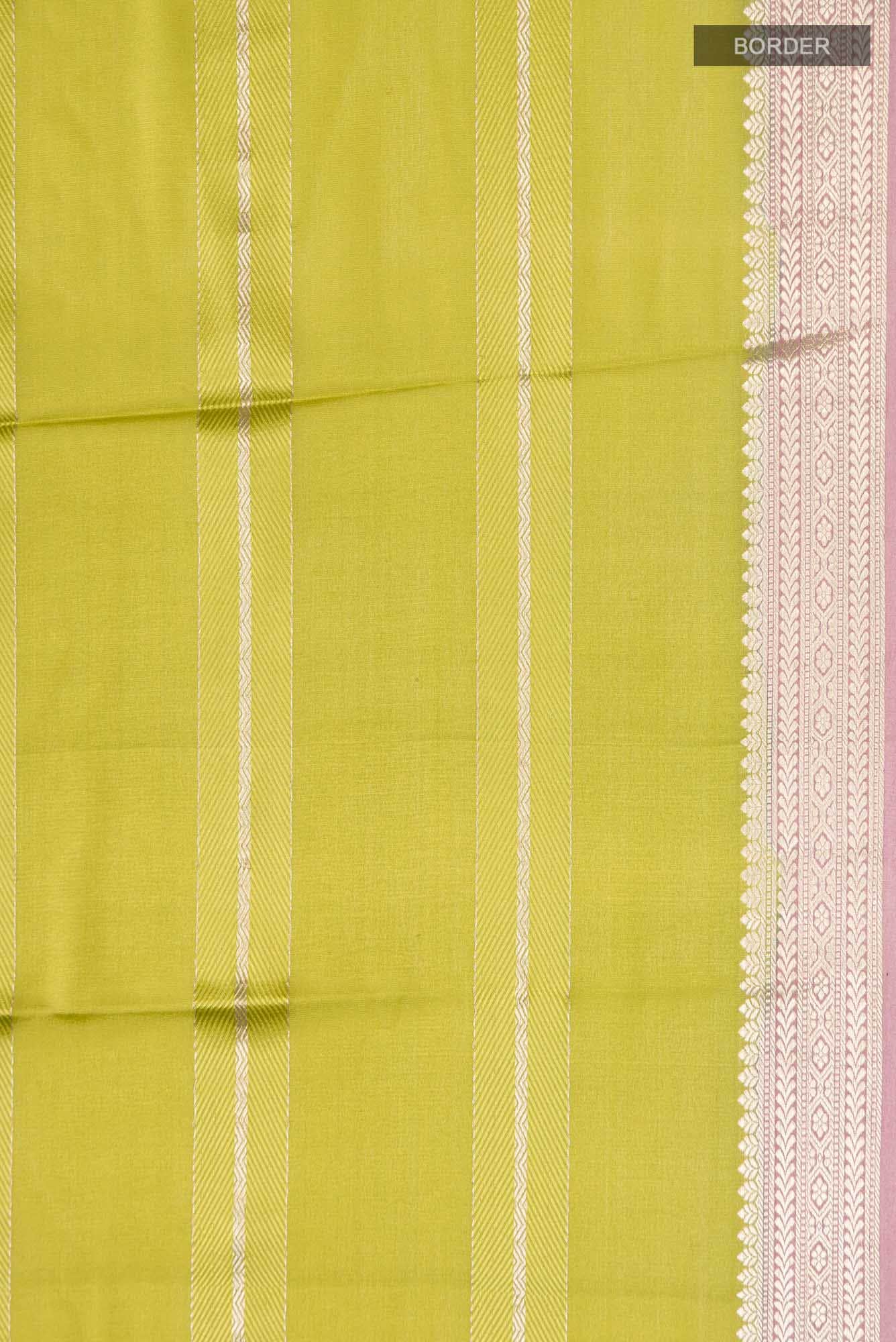 Green Mysore Crepe Saree