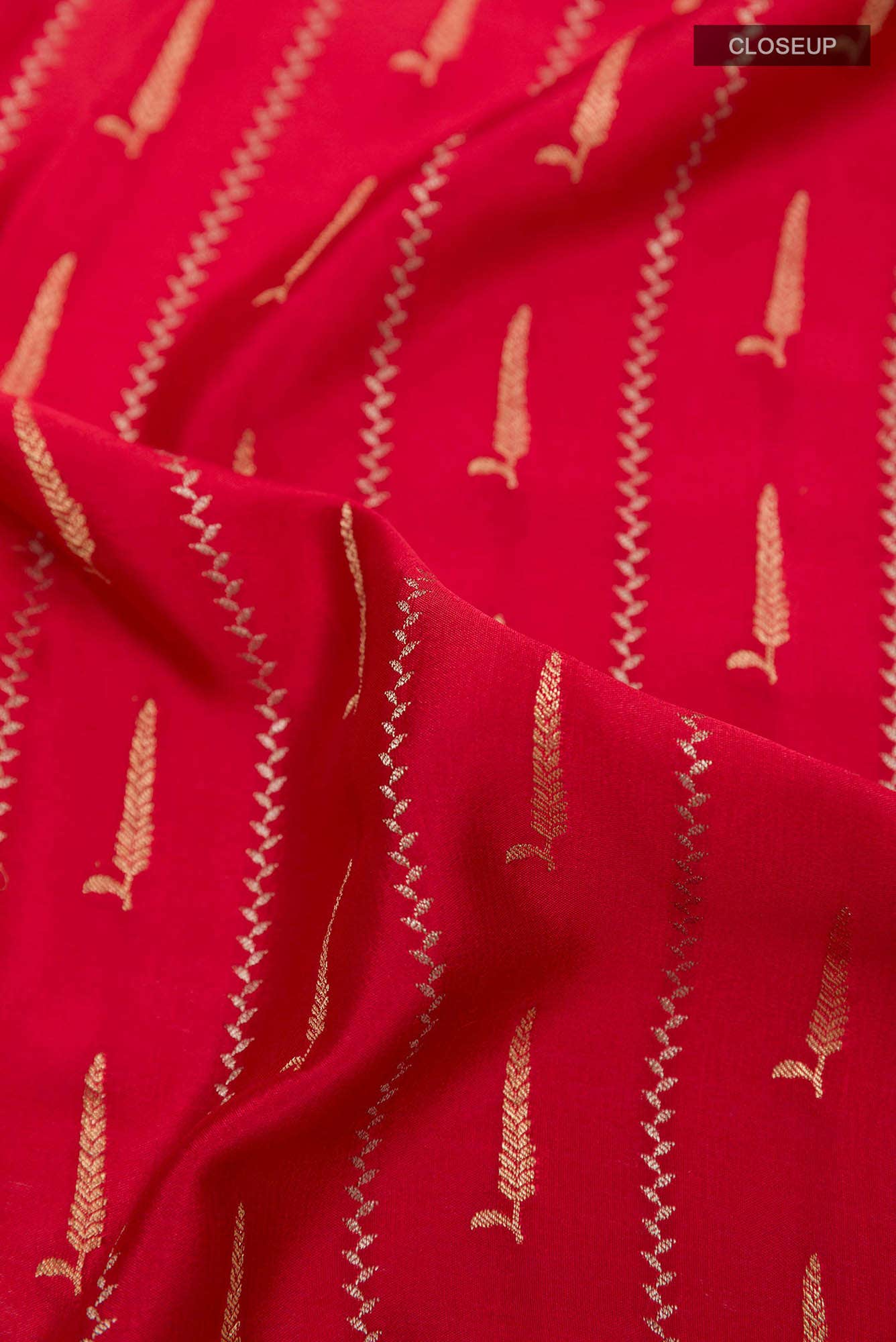 Red Crepe Saree