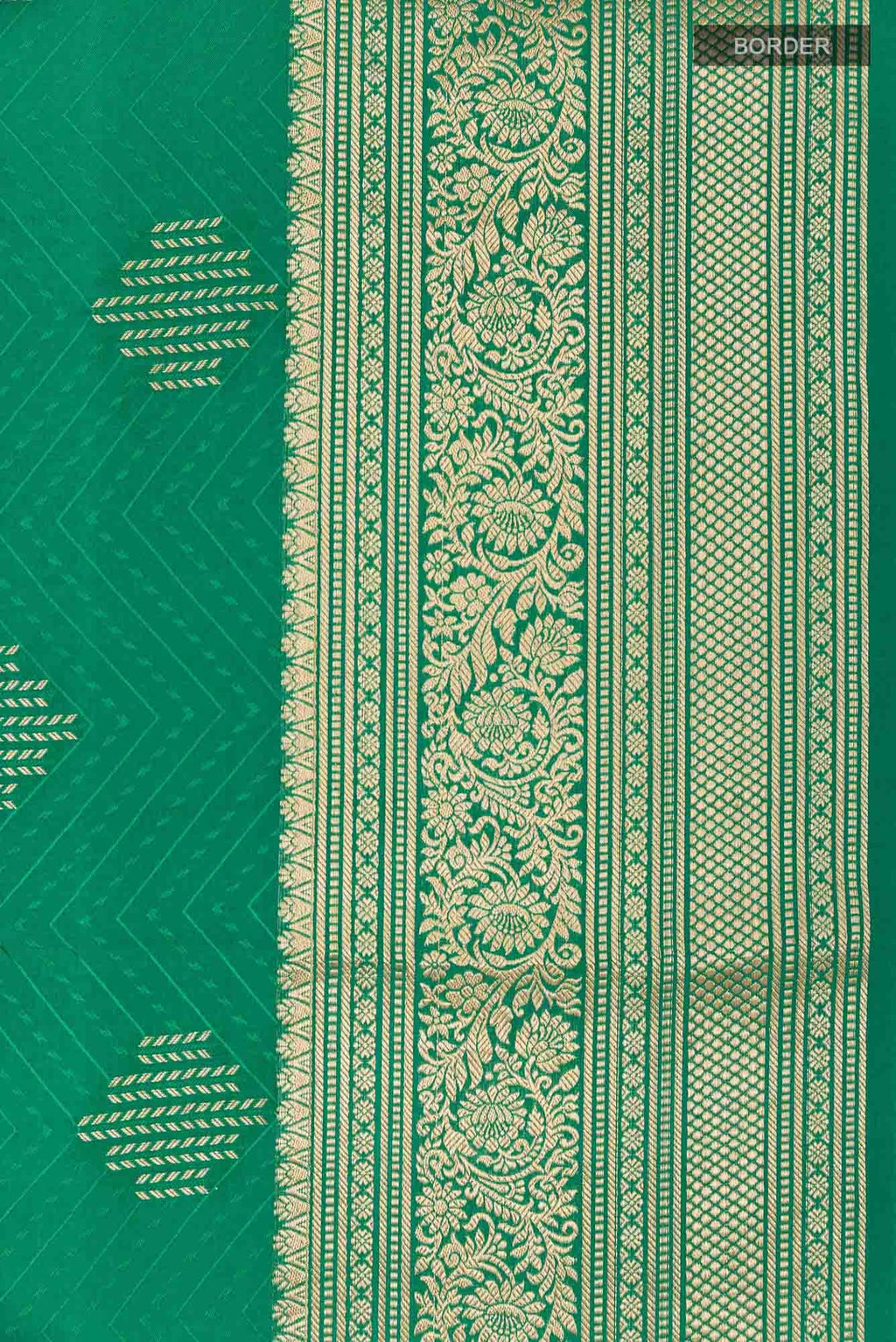 Green Crepe Saree