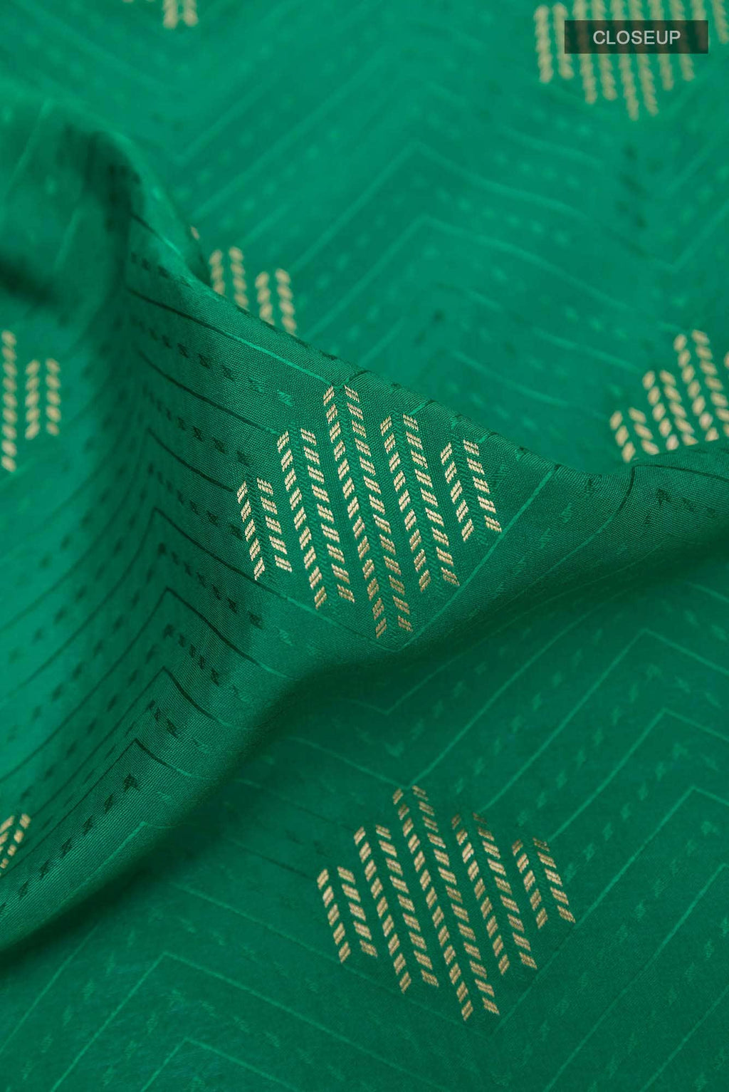Green Crepe Saree
