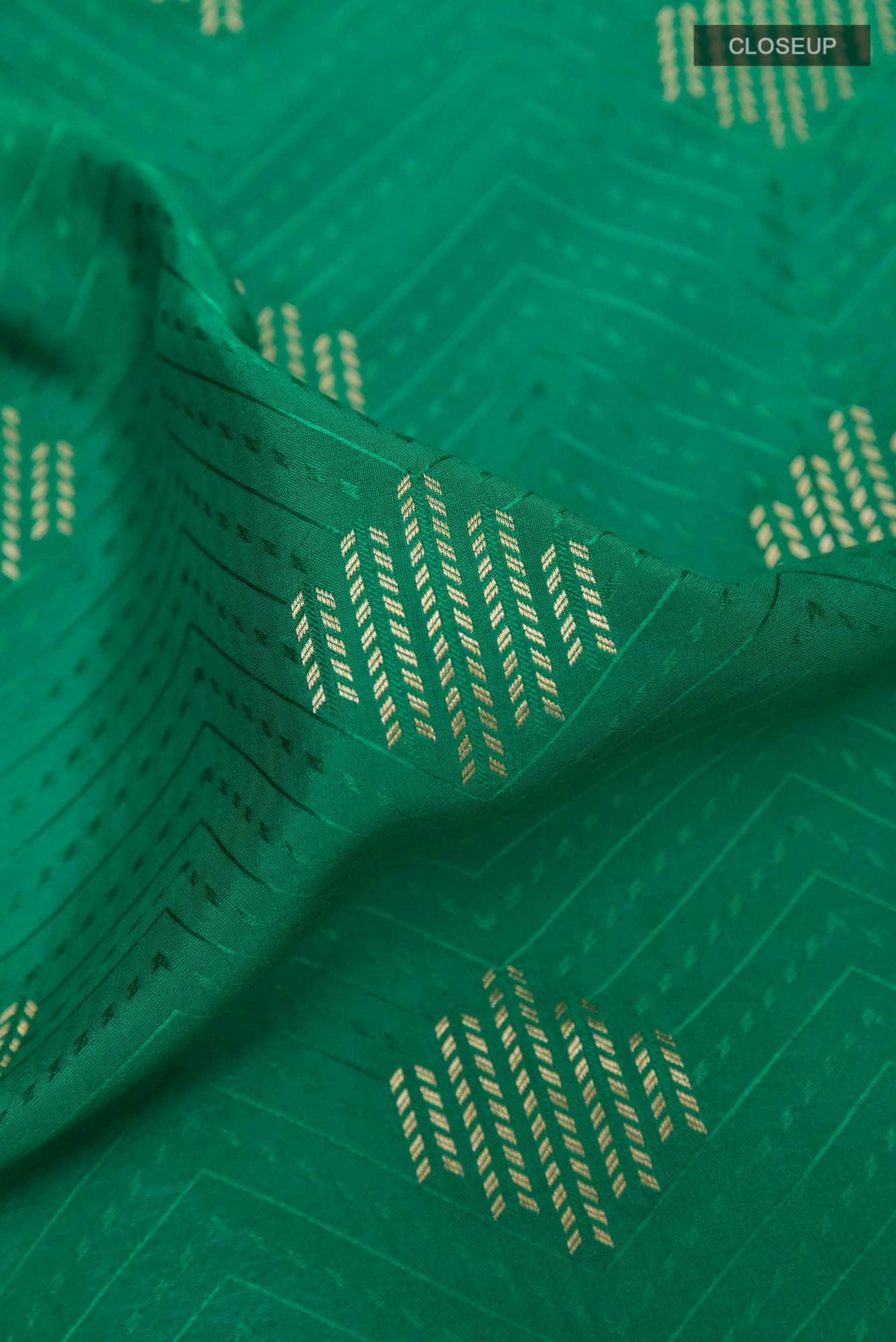 Green Crepe Saree