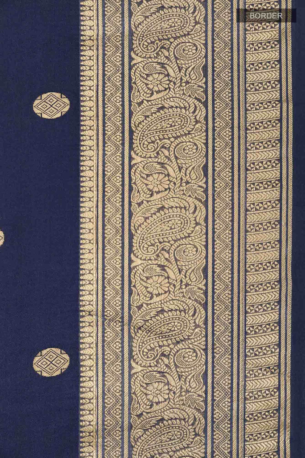 Navy Blue Crepe Saree