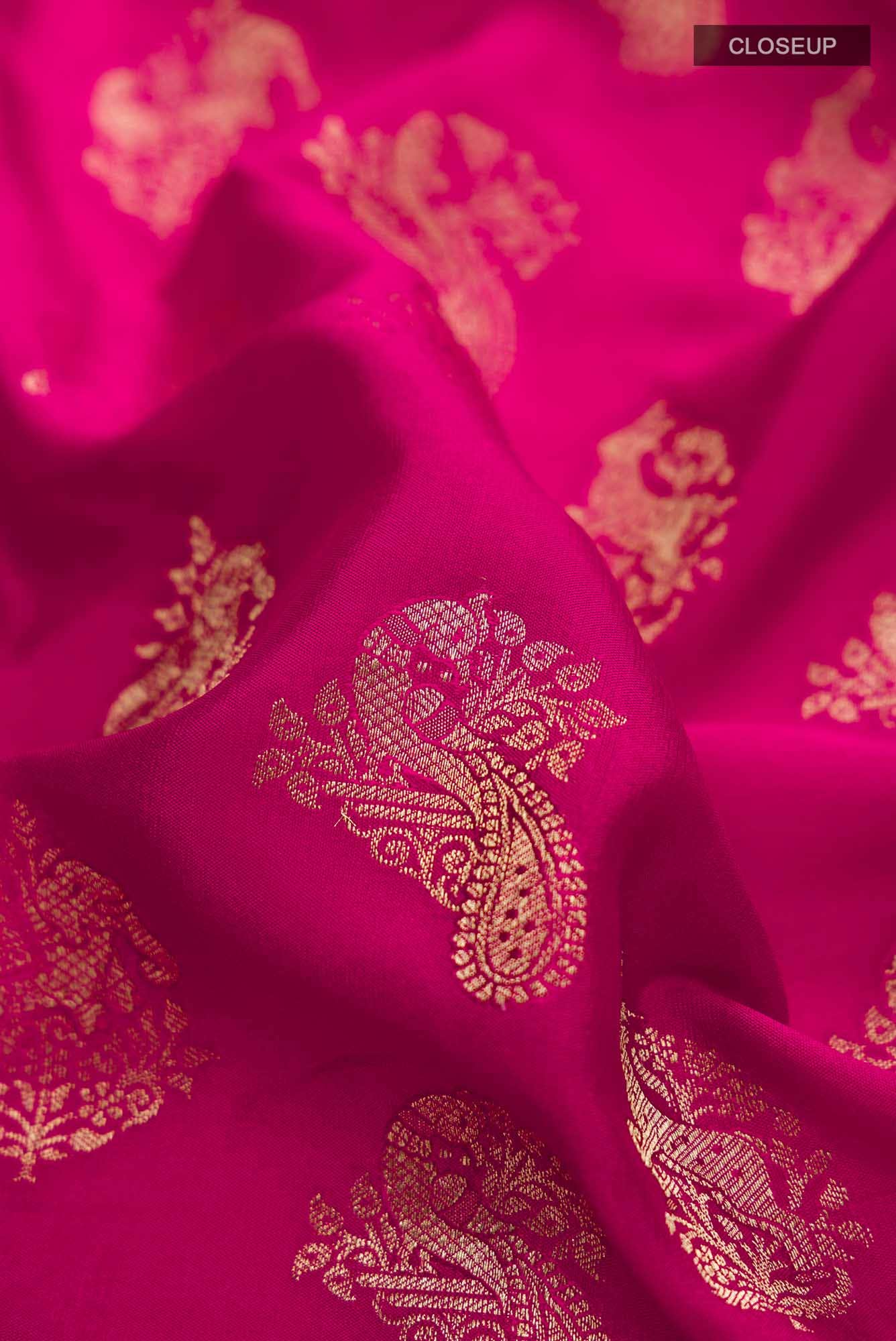 Pink Mysore Crepe Saree