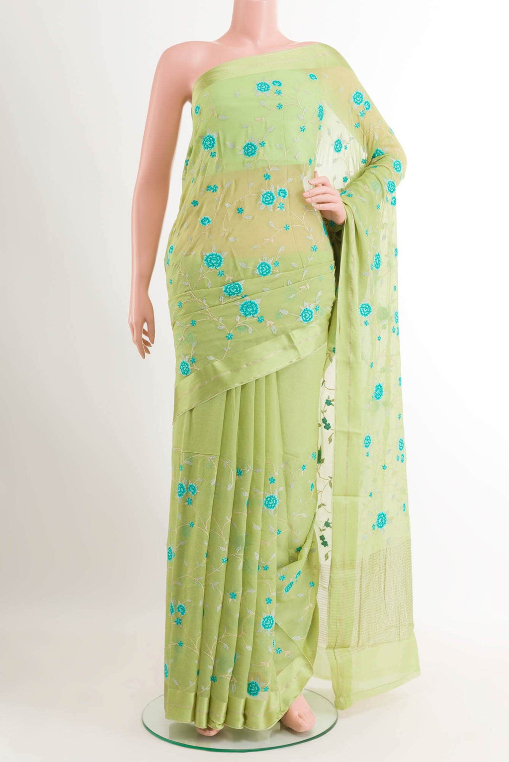 Light Green Chiffon Saree