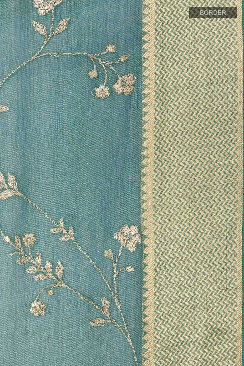 Blue Chiffon Saree