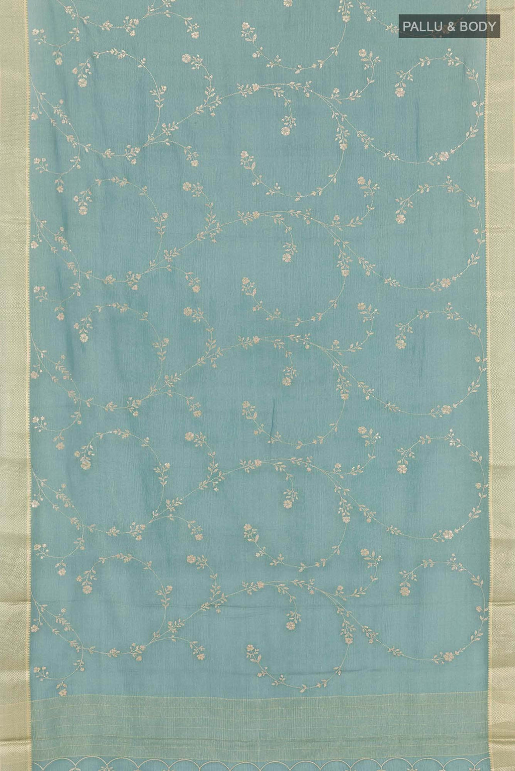 Blue Chiffon Saree