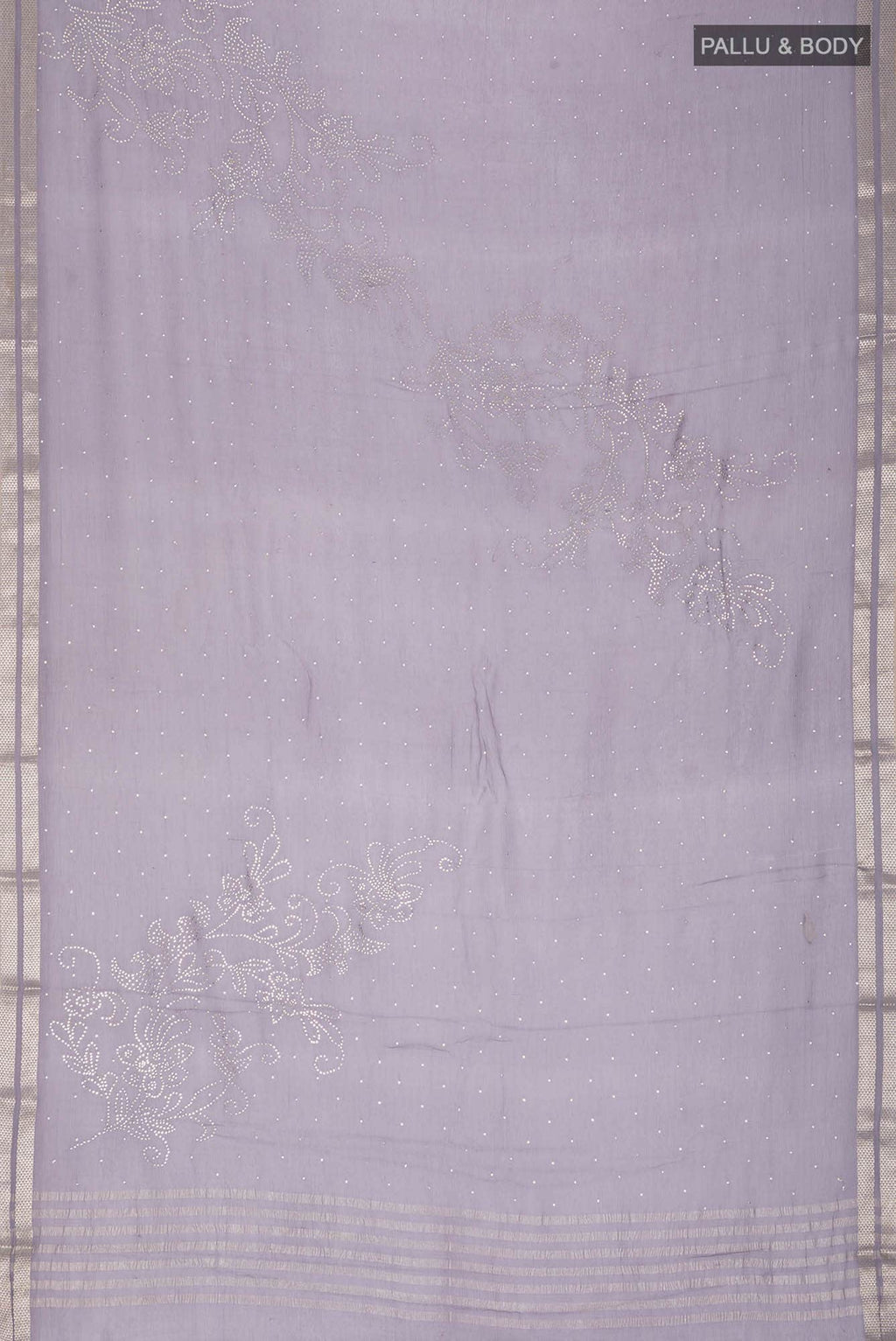 Grey Mysore Chiffon Saree