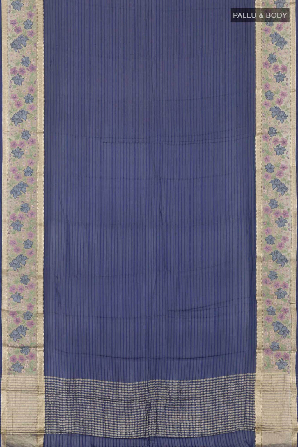 Dark Blue Chiffon Saree