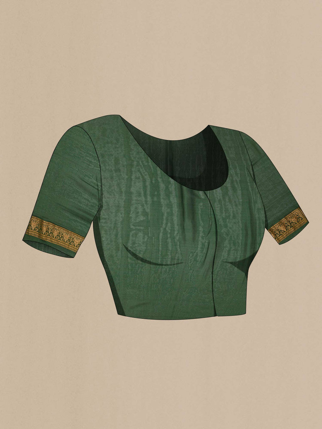 Green Crepe Saree