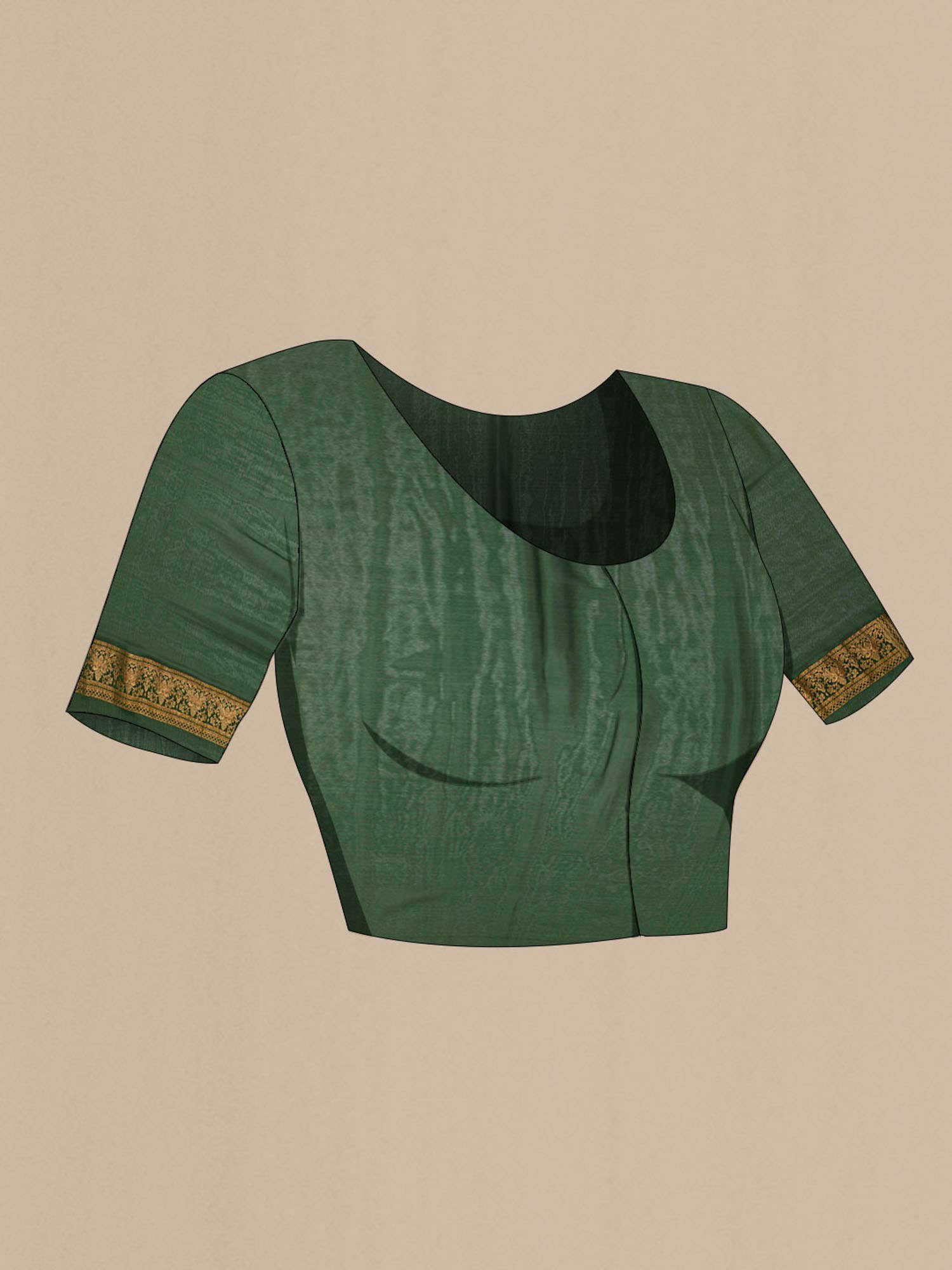 Green Crepe Saree