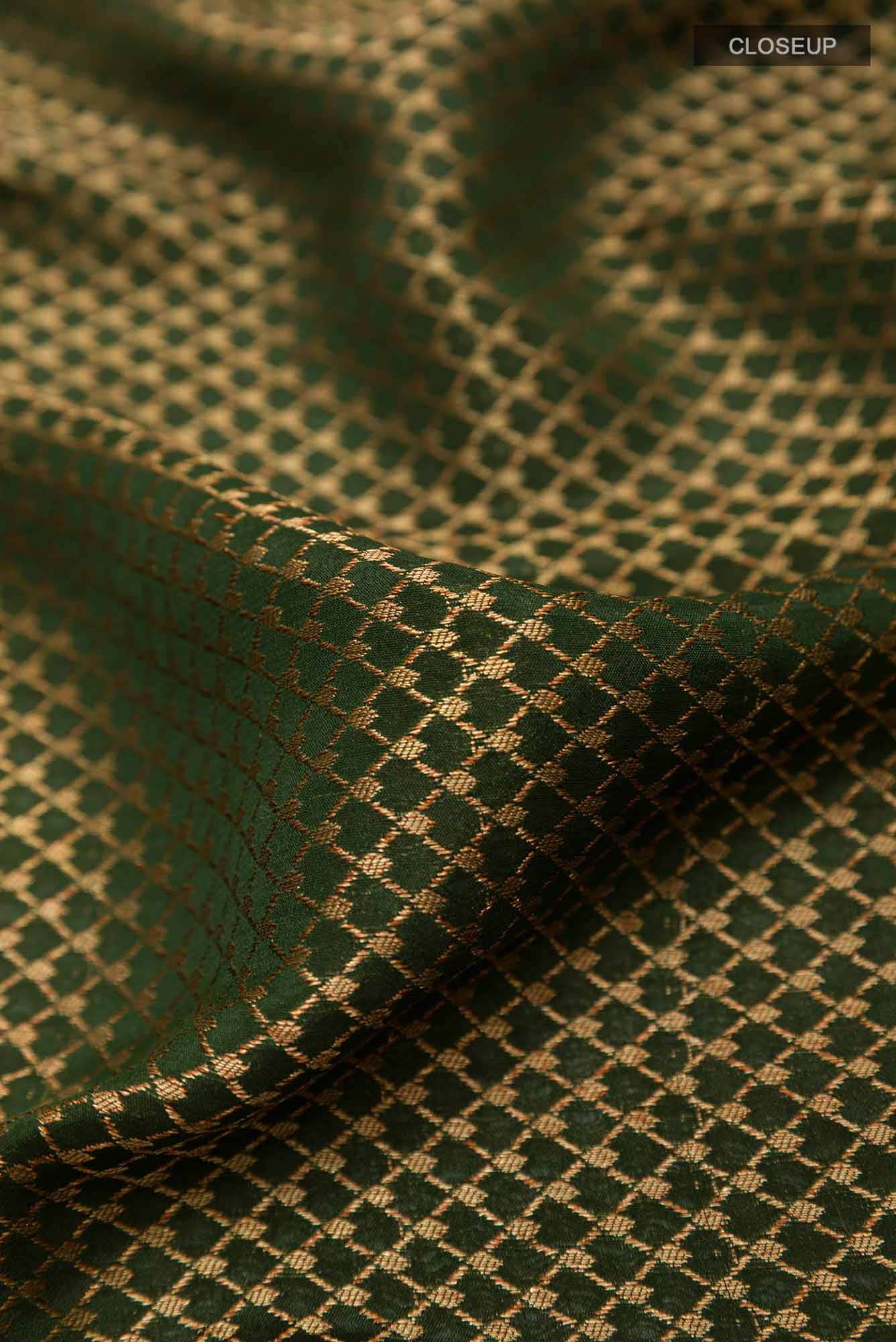 Green Crepe Saree