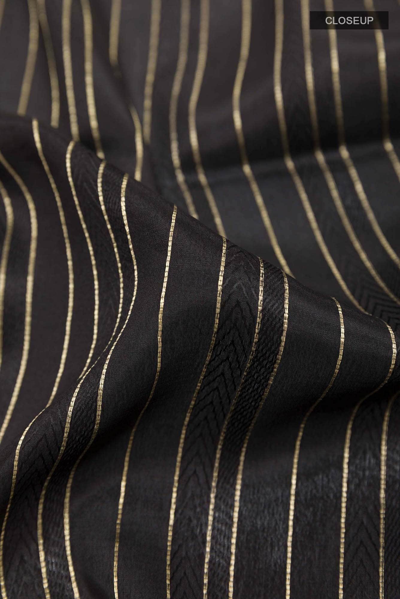 Black Crepe Saree