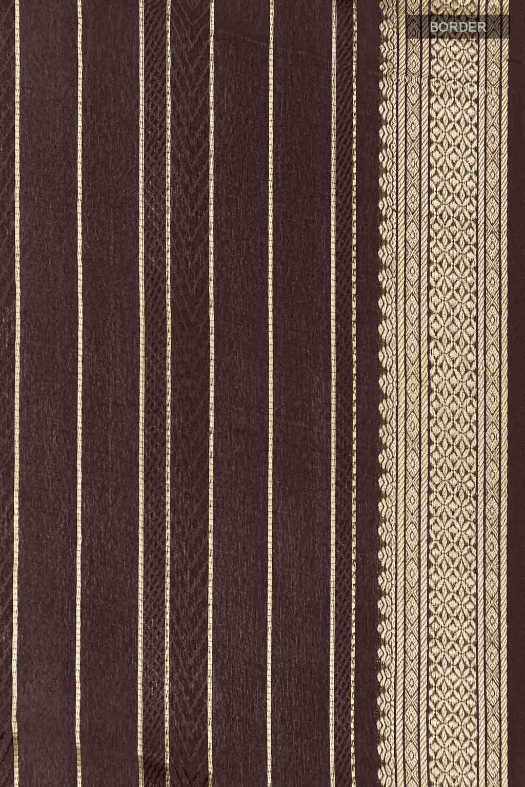Brown Crepe Saree