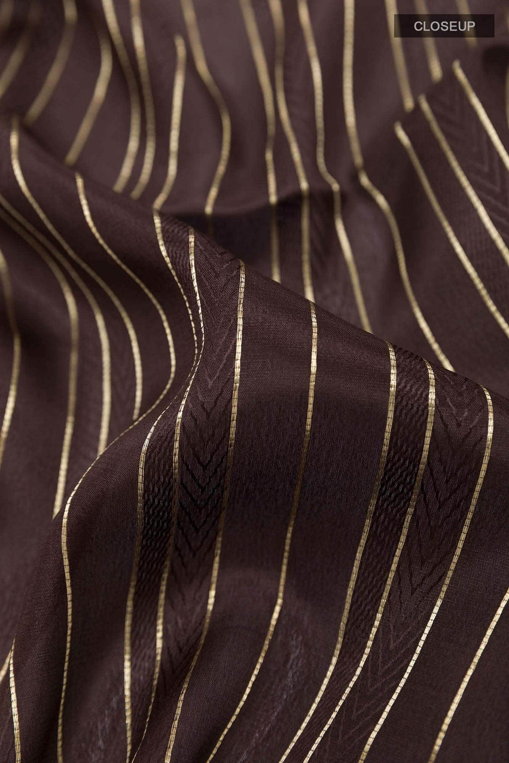 Brown Crepe Saree
