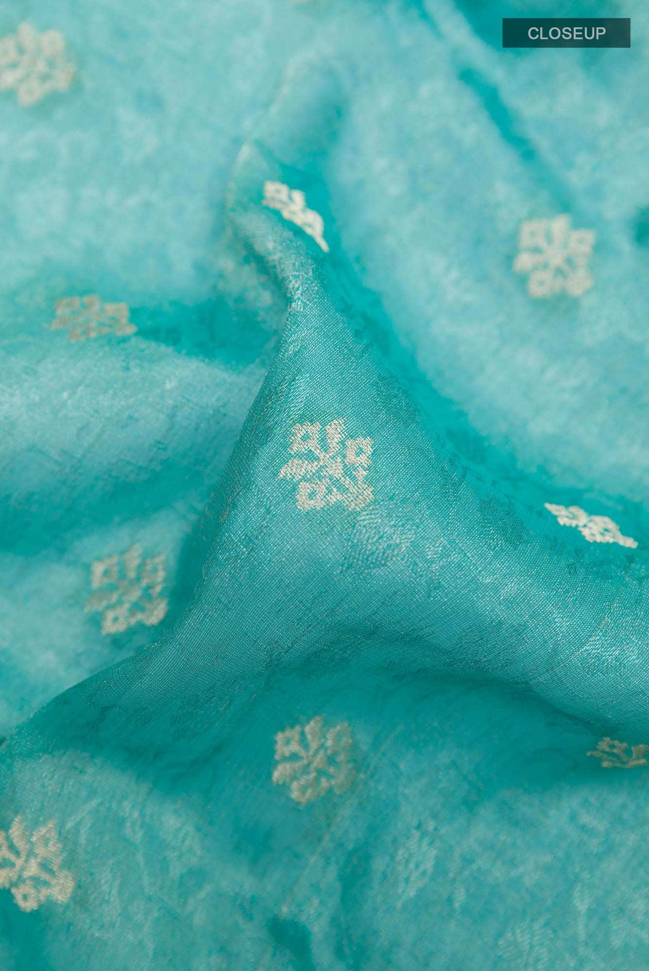Blue Georgette Saree