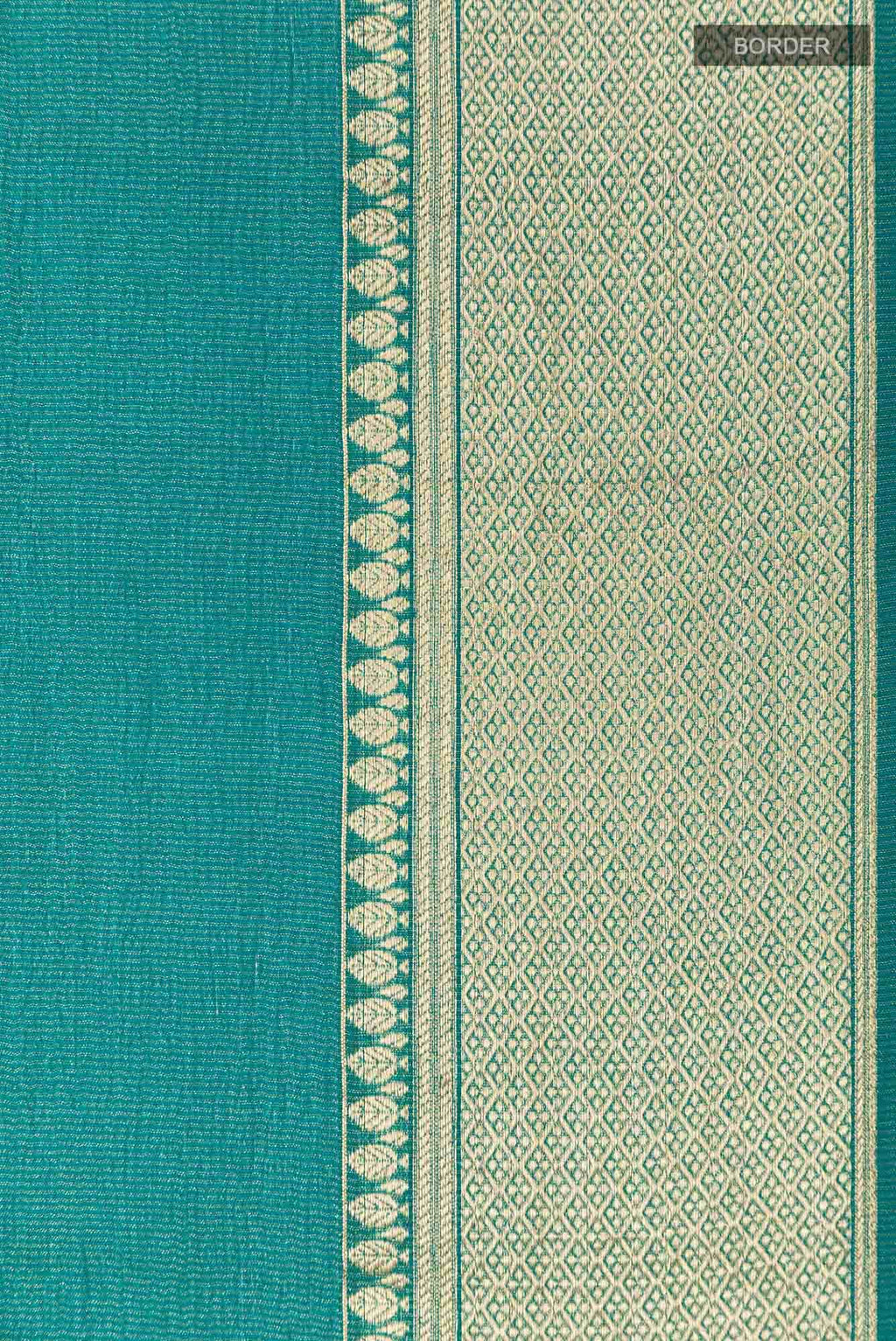 Green Mysore Crepe Saree
