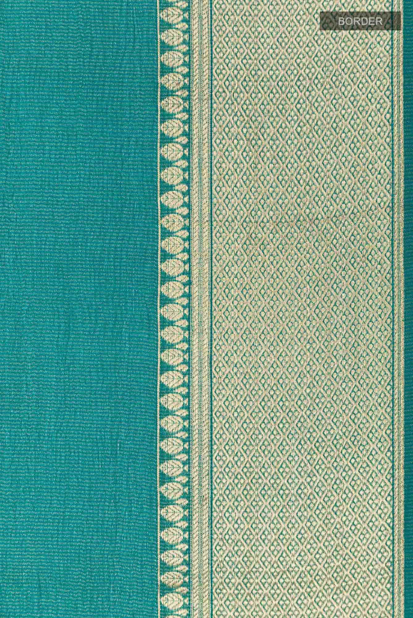 Green Mysore Crepe Saree
