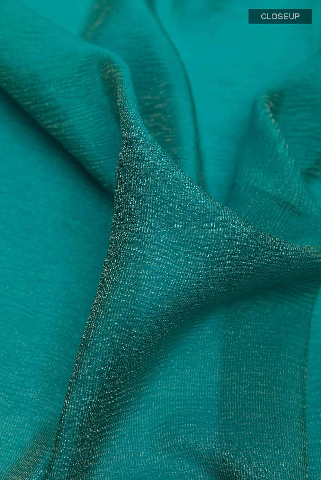 Green Mysore Crepe Saree