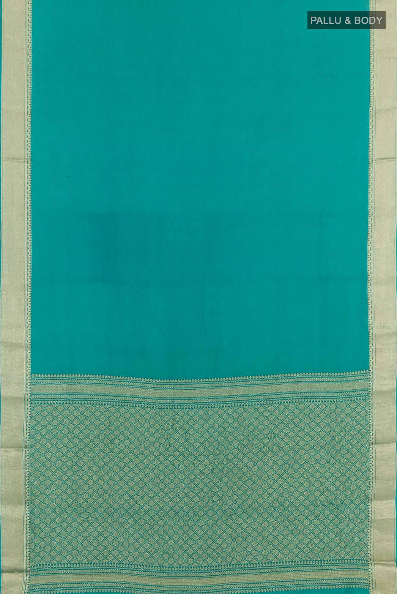 Green Mysore Crepe Saree