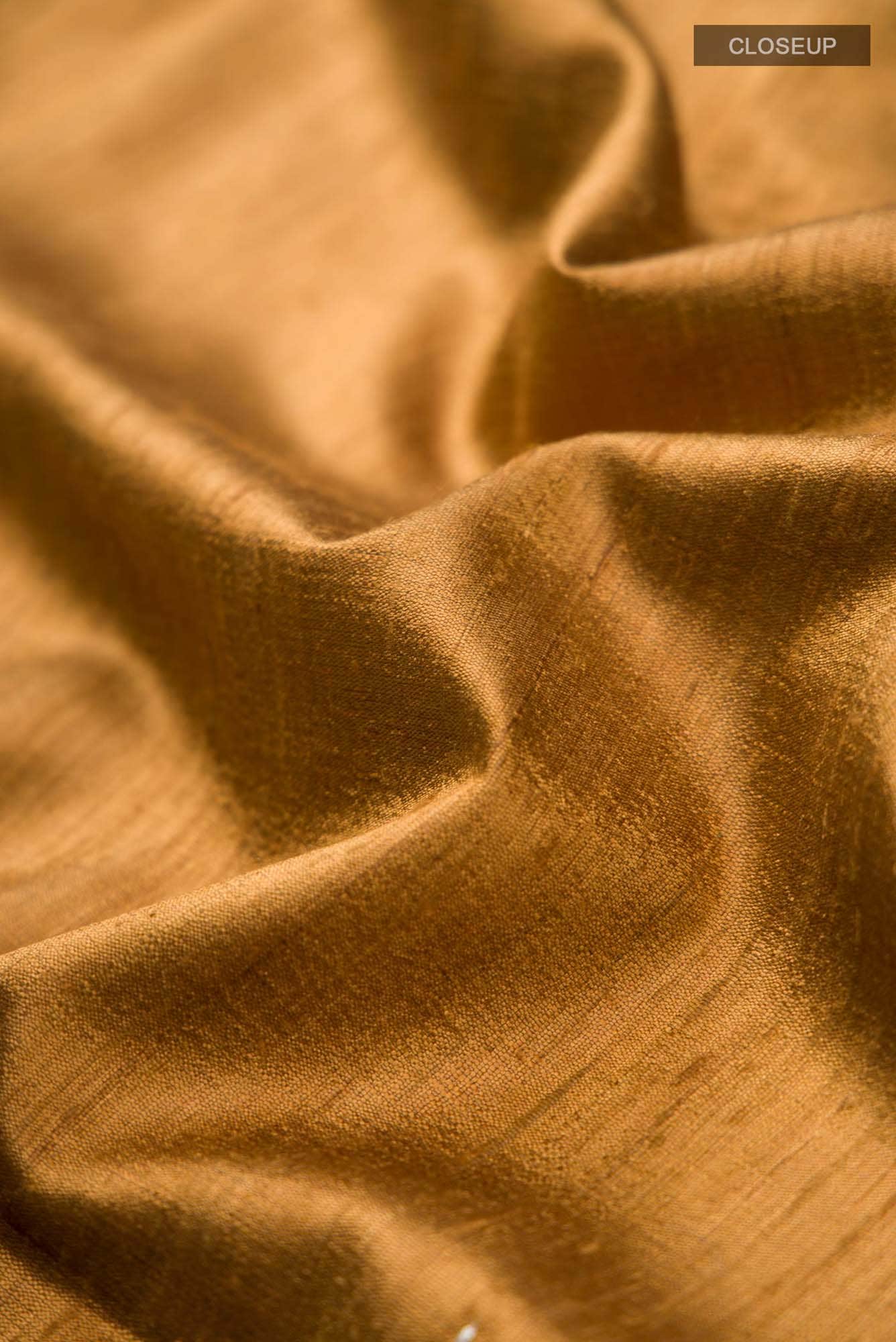 Mustard Bhagalpuri Tussar Silk Saree