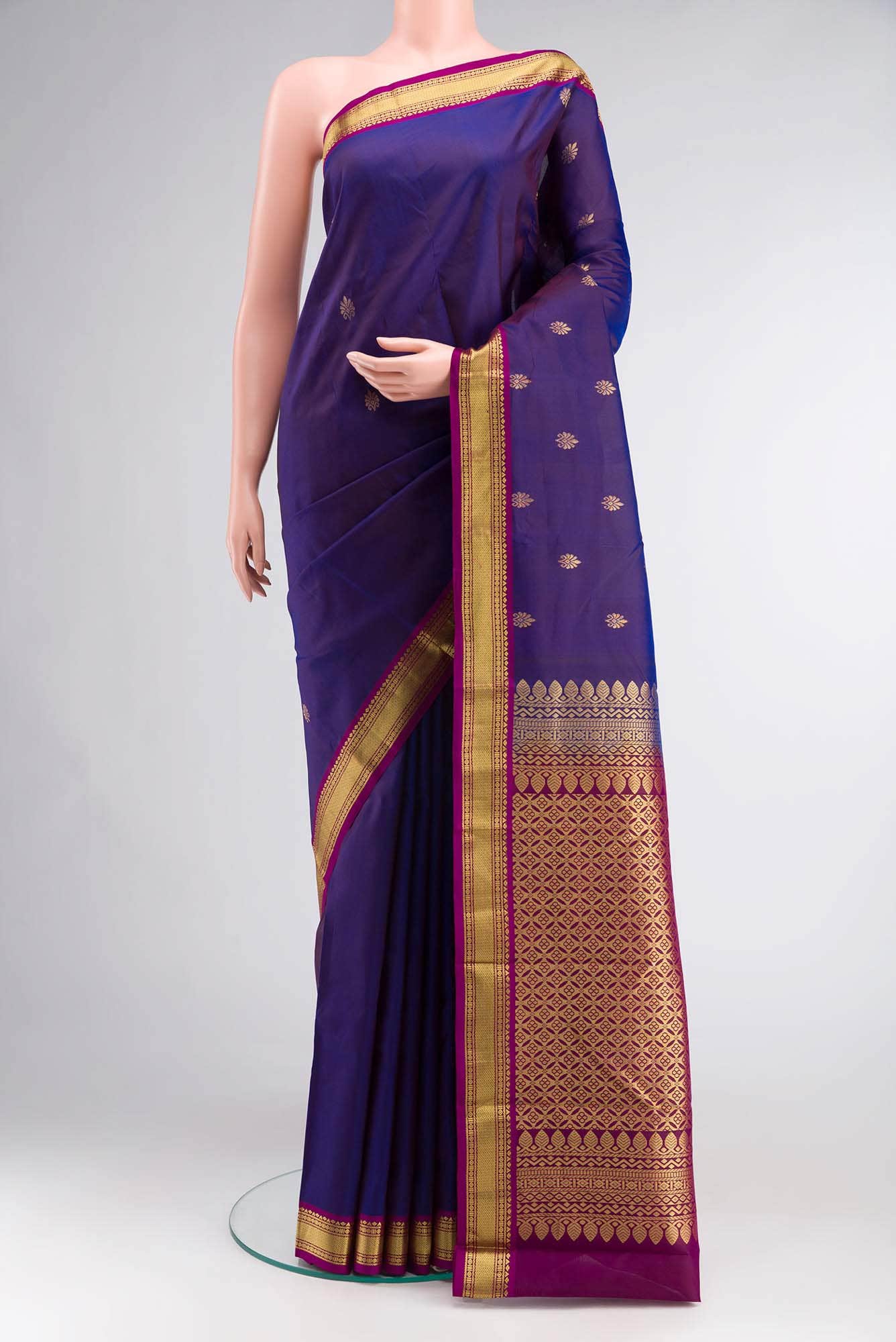Blue Kanchipuram Silk Saree