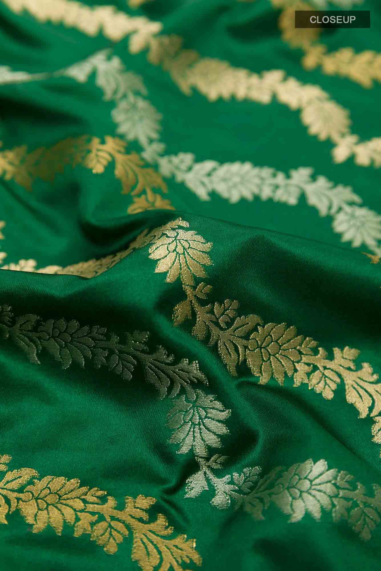 Green Blended Art Silk Saree