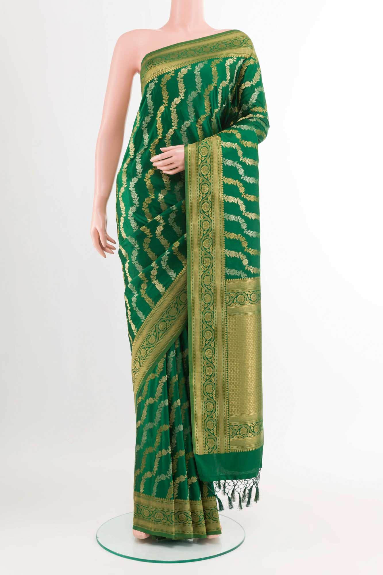 Green Blended Art Silk Saree