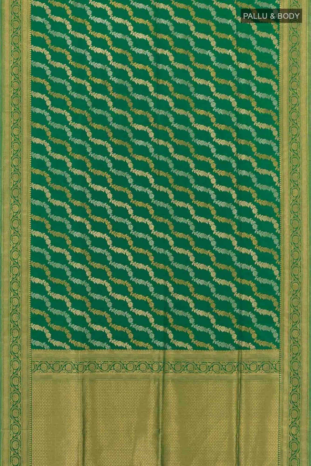 Green Blended Art Silk Saree