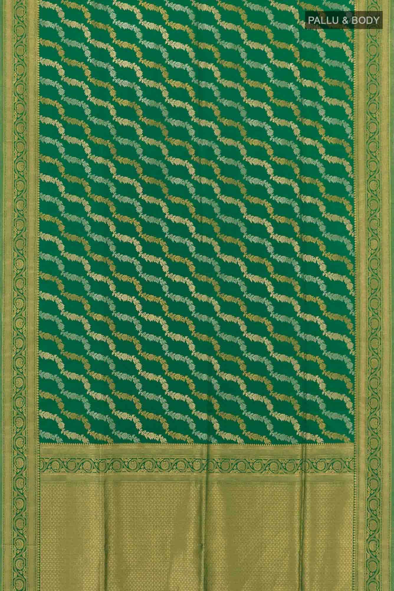 Green Blended Art Silk Saree