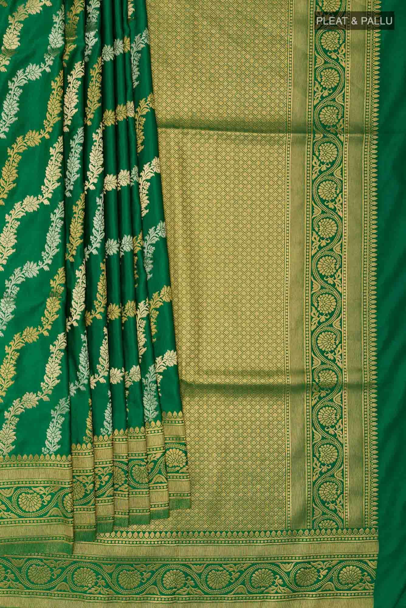 Green Blended Art Silk Saree