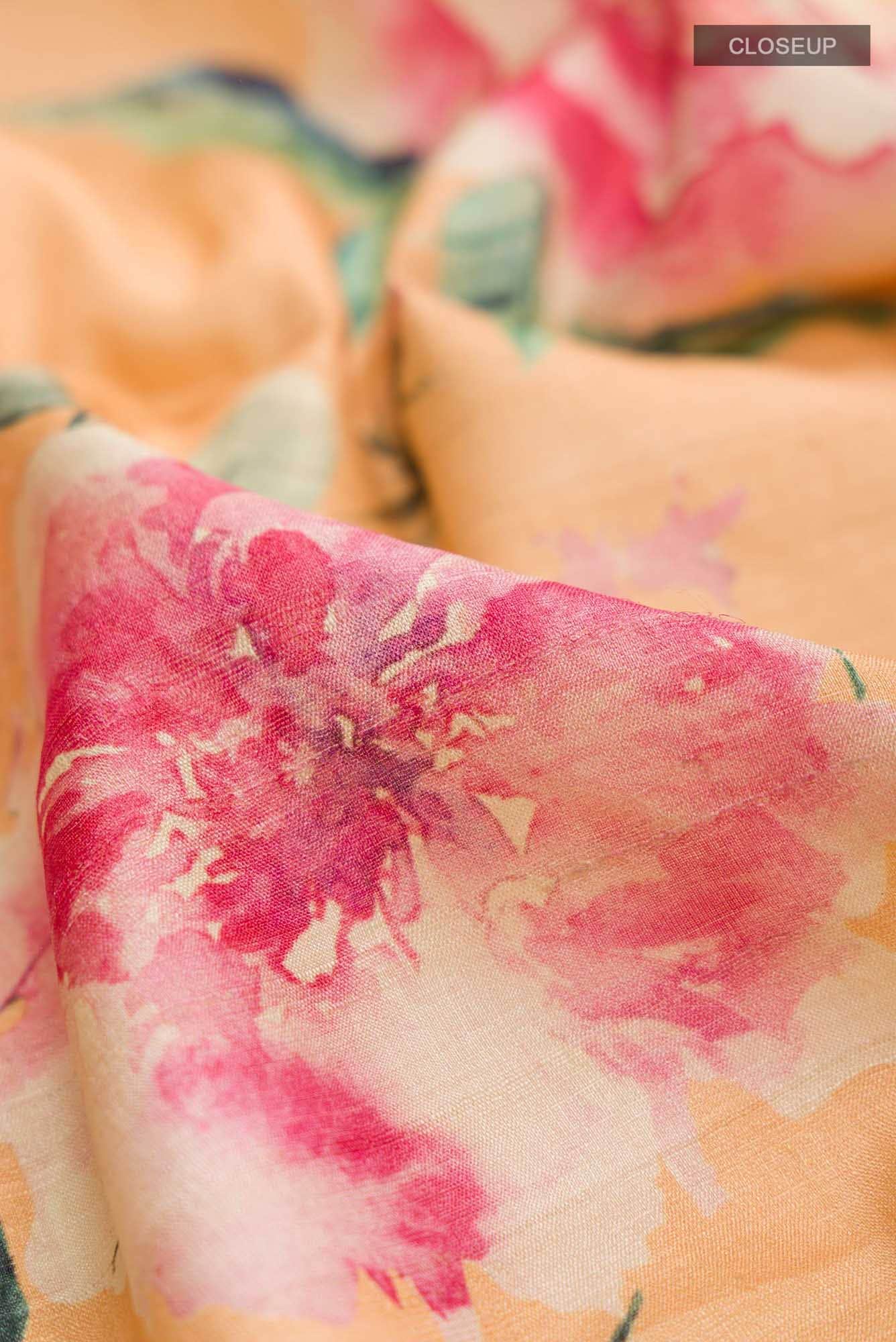 Sandal Bhagalpuri Tussar Silk Saree