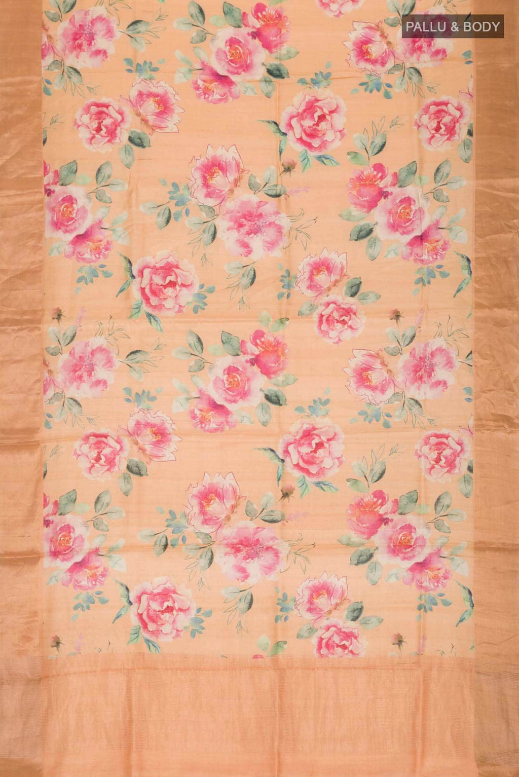 Sandal Bhagalpuri Tussar Silk Saree
