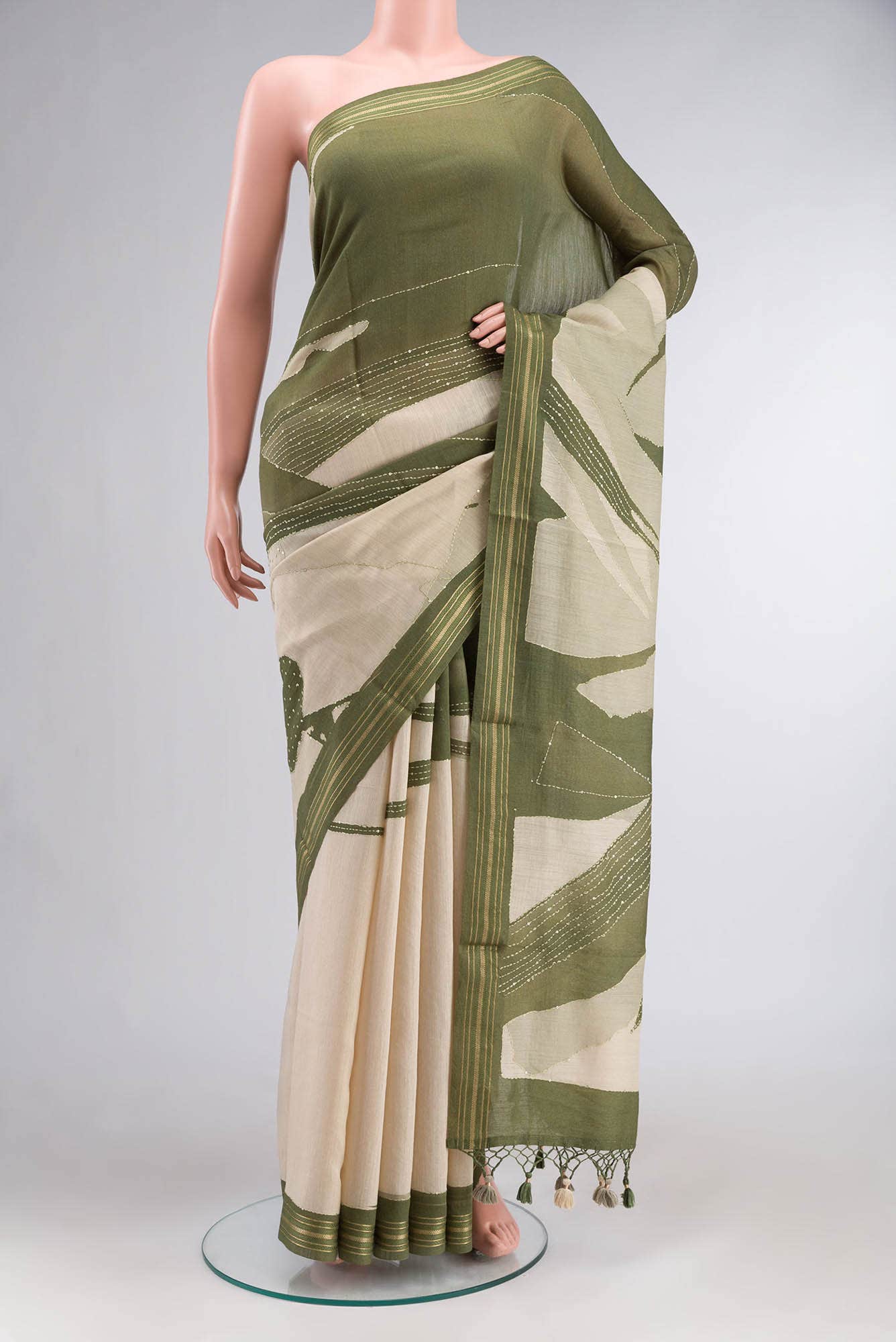 Multi Tussar Silk Saree