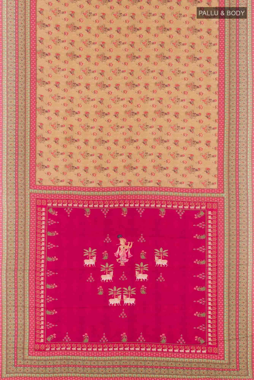 Rust Crepe Saree