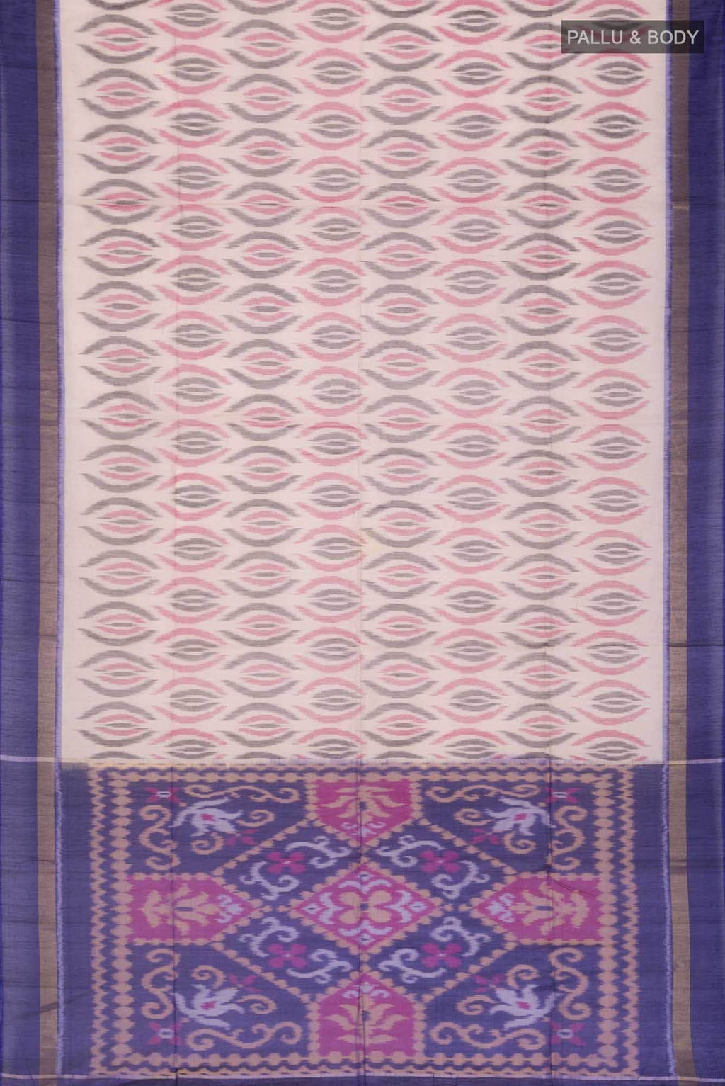 Beige Silk Cotton Saree