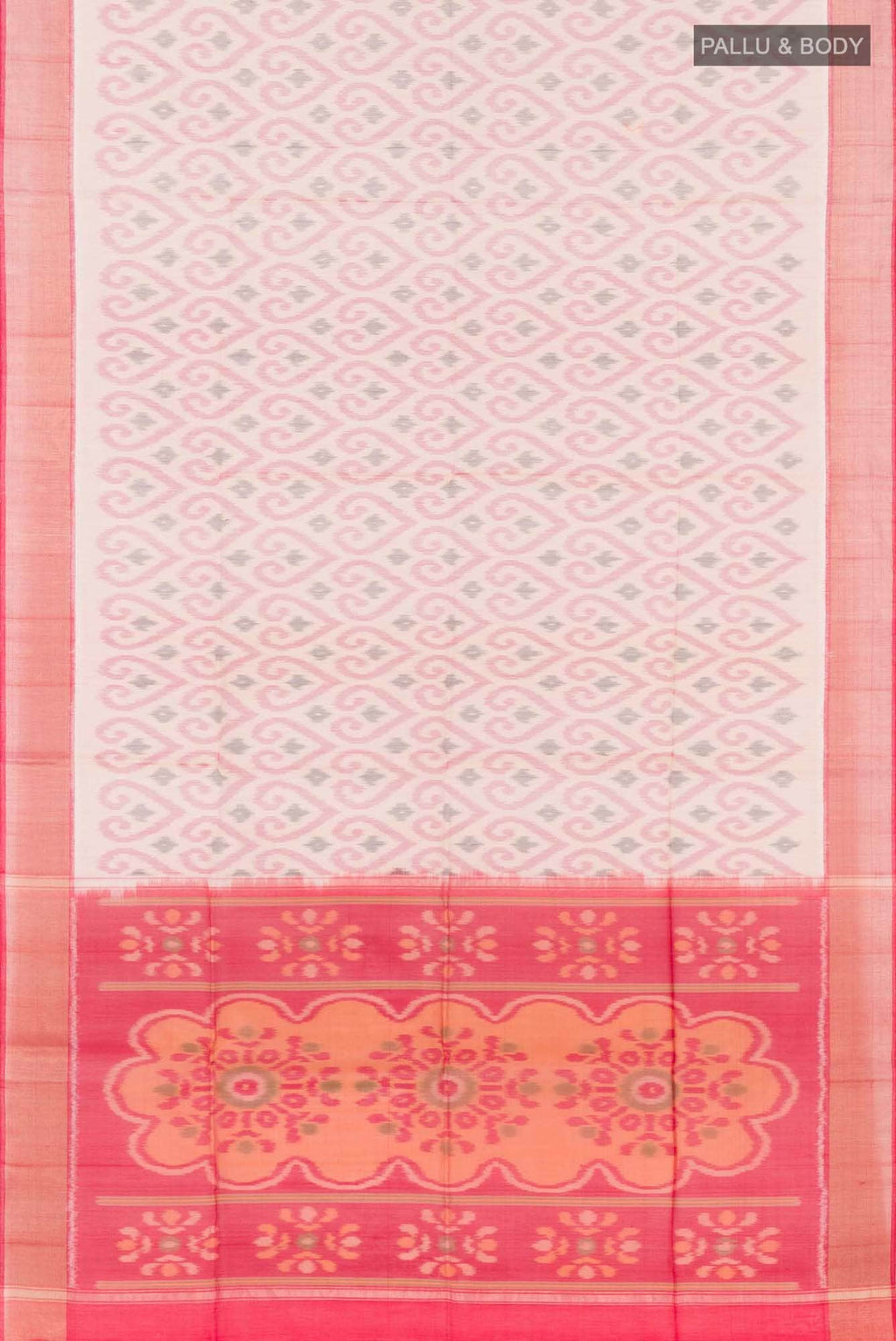 Beige Blended Kora Cotton Saree