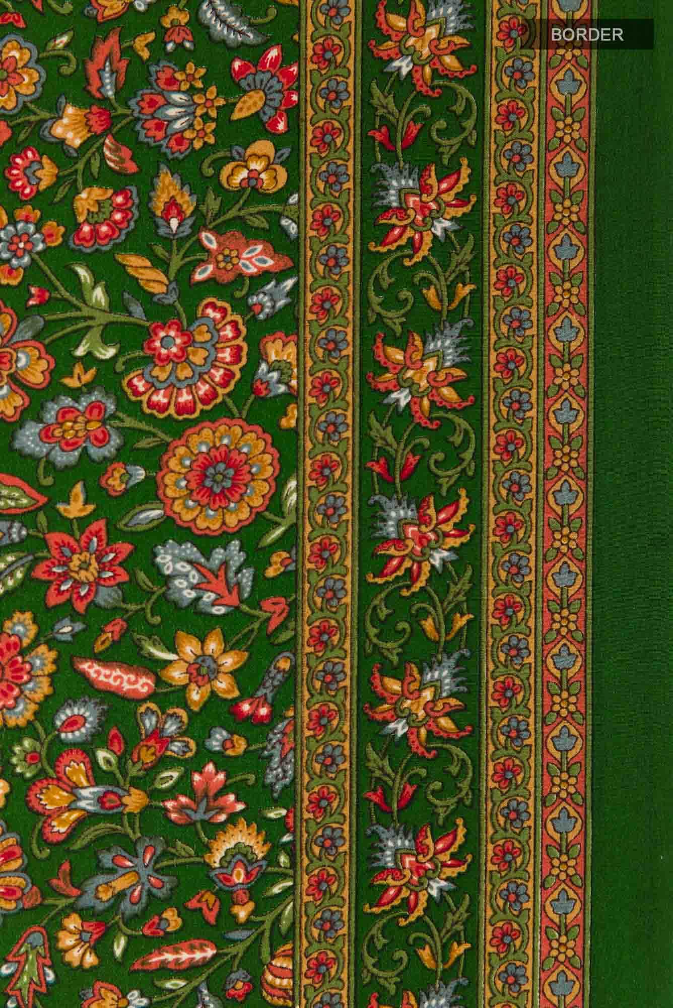 Green Crepe Saree