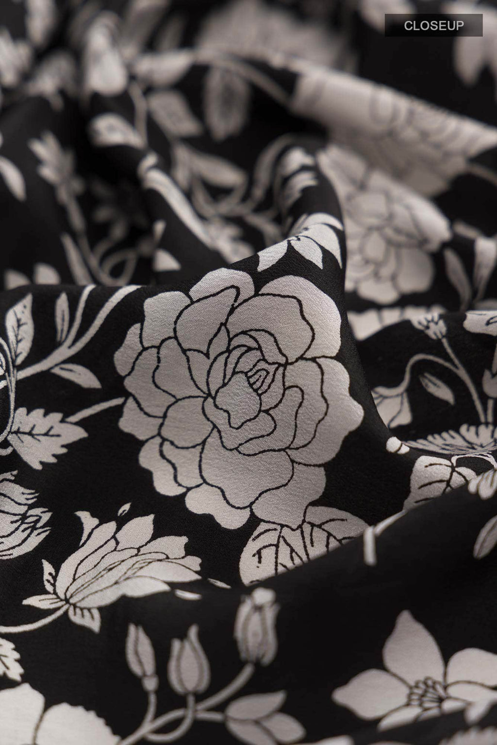 Black Mysore Crepe Saree