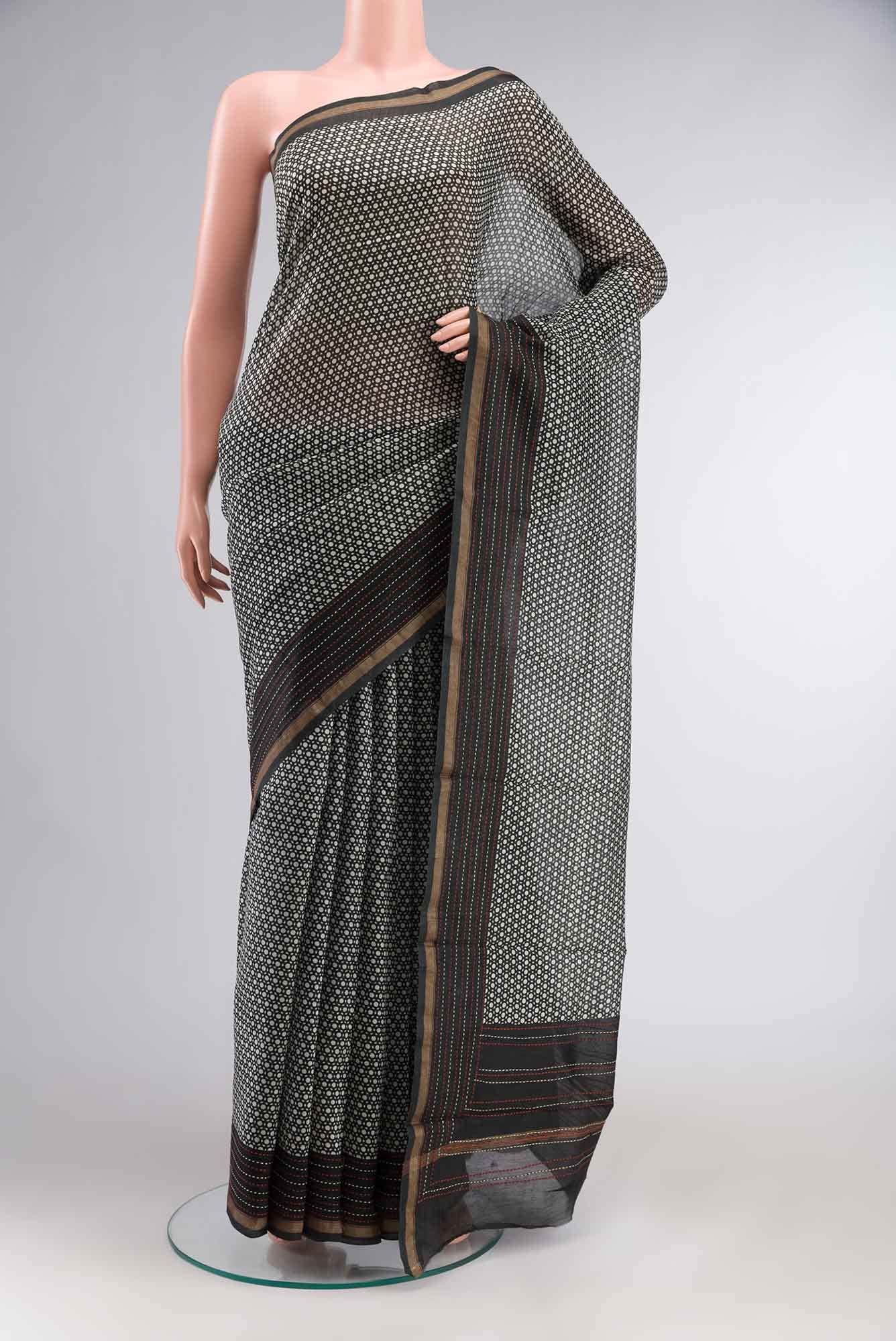 Black Silk Cotton Saree