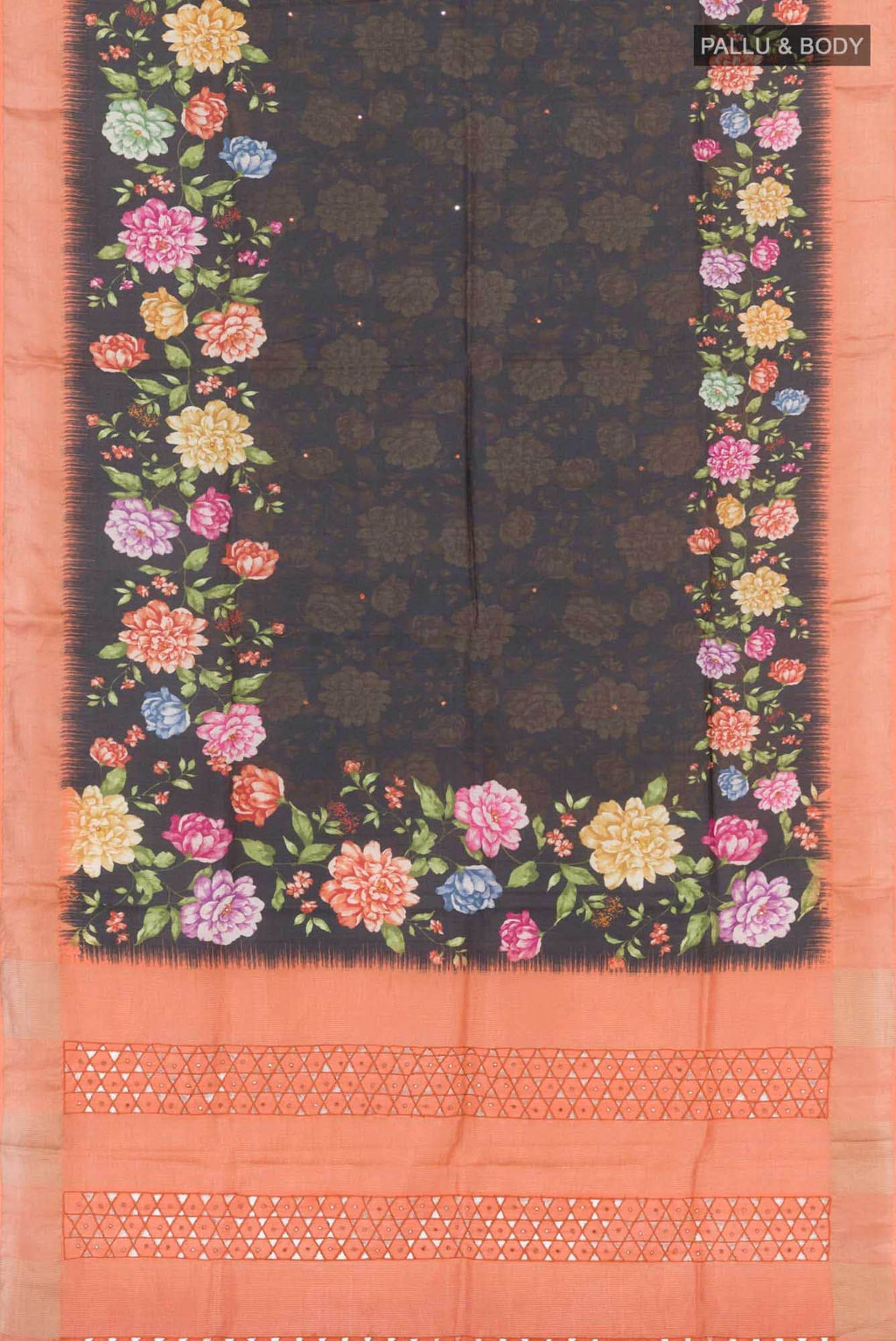 Black Tussar Saree