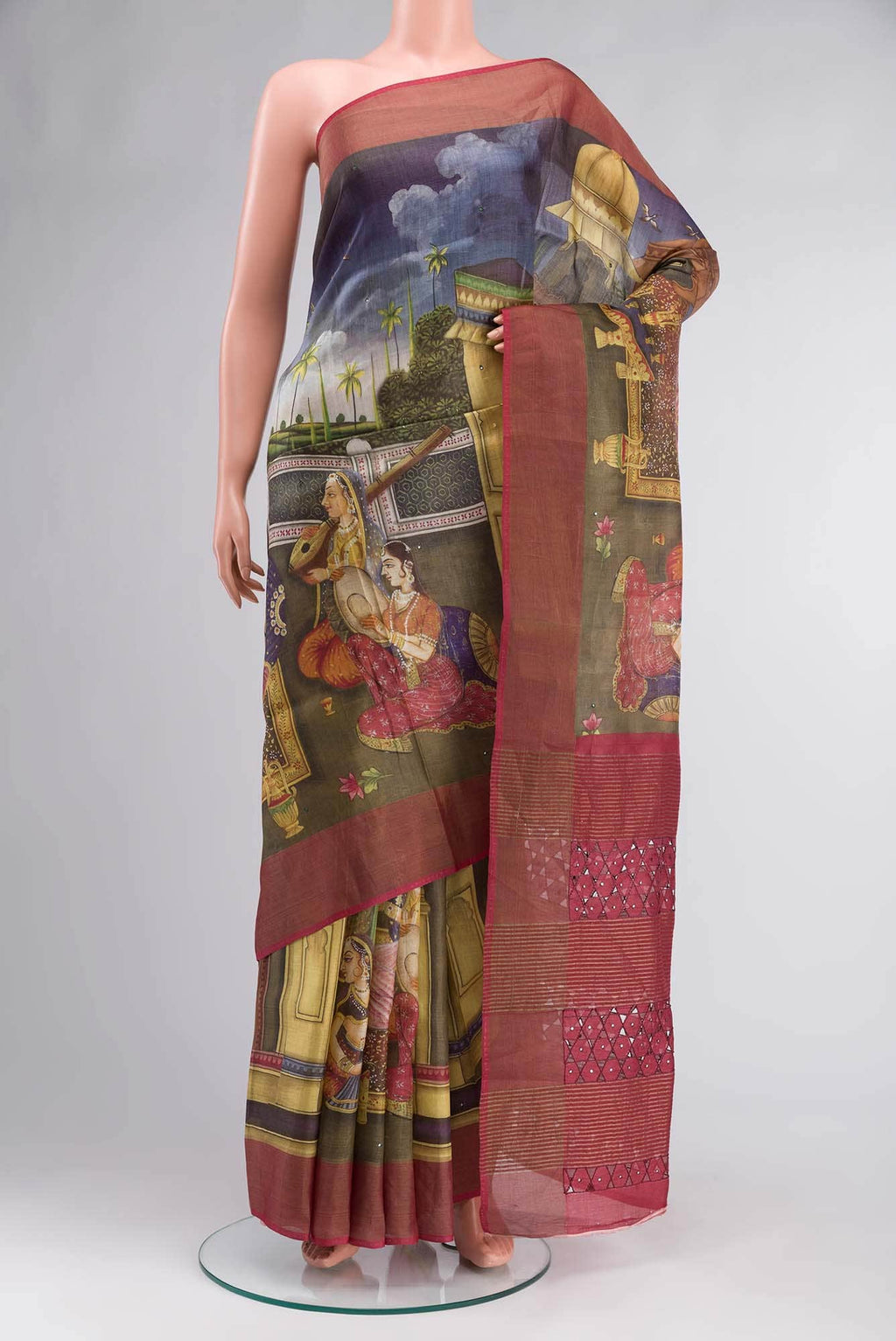 Multi Bhagalpuri Tussar Silk Saree