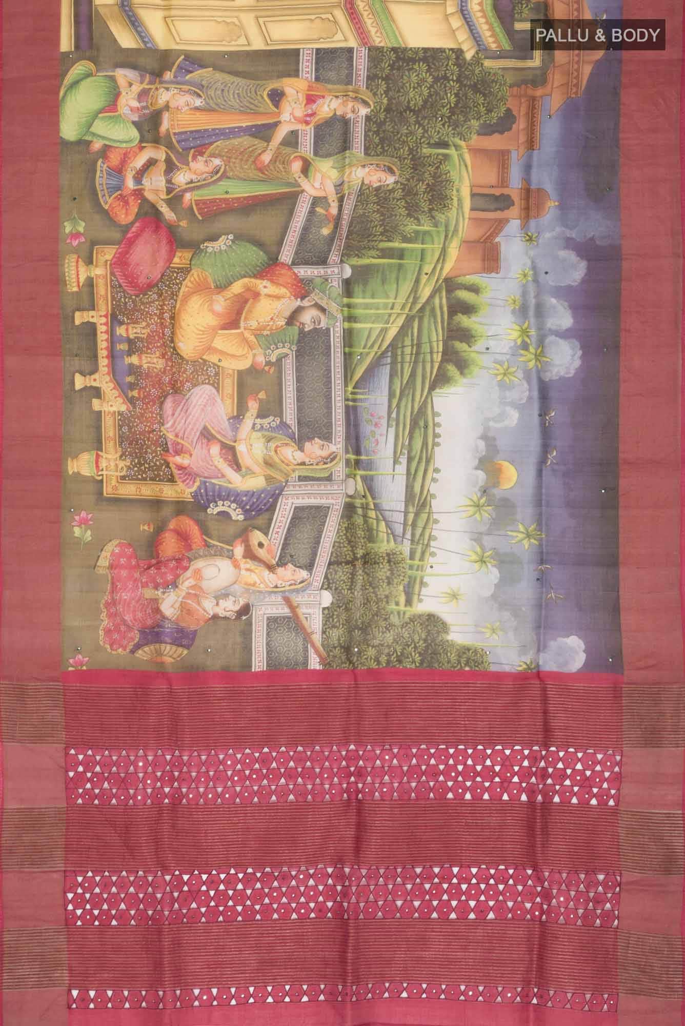 Multi Bhagalpuri Tussar Silk Saree