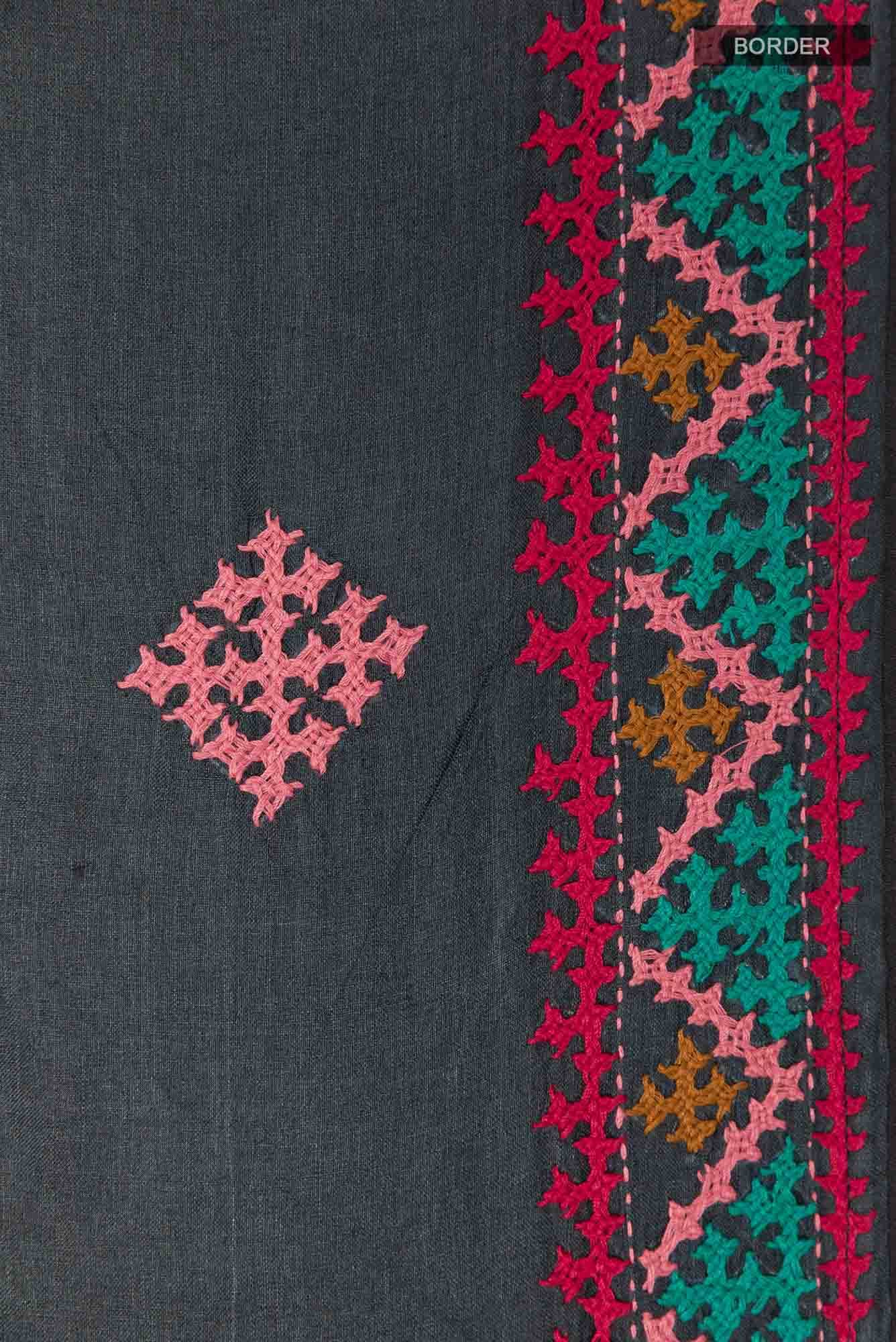 Black Tussar Saree
