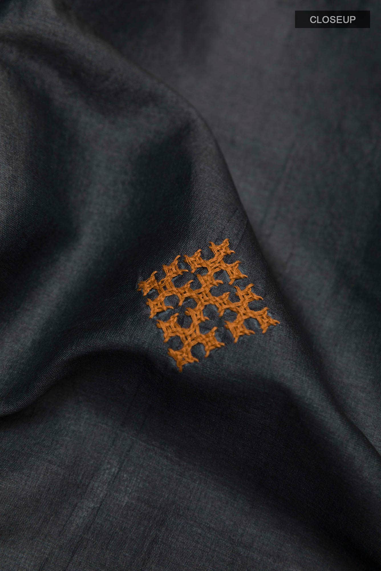 Black Tussar Saree