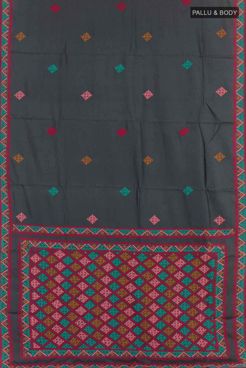 Black Tussar Saree