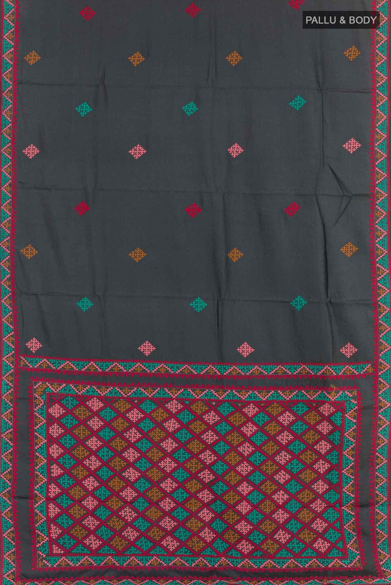 Black Tussar Saree